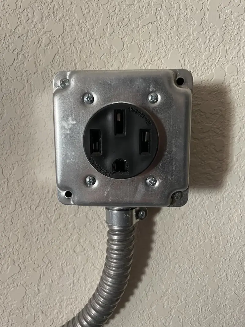 NEMA 14-50 outlet installed for Electrical Panel Upgrade in Viroqua
